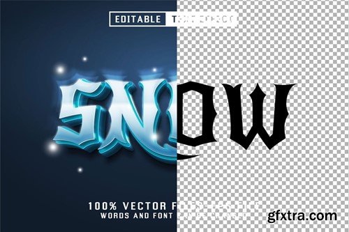 Snow 3d Text - Editable Text Effect U9YF2WR