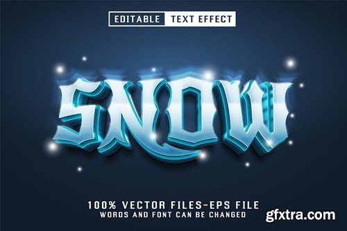 Snow 3d Text - Editable Text Effect U9YF2WR