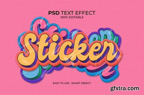 Sticker Retro Style Text Effect TEQTE5K