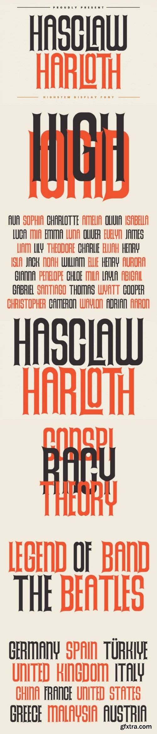 Hasclaw Harloth Font