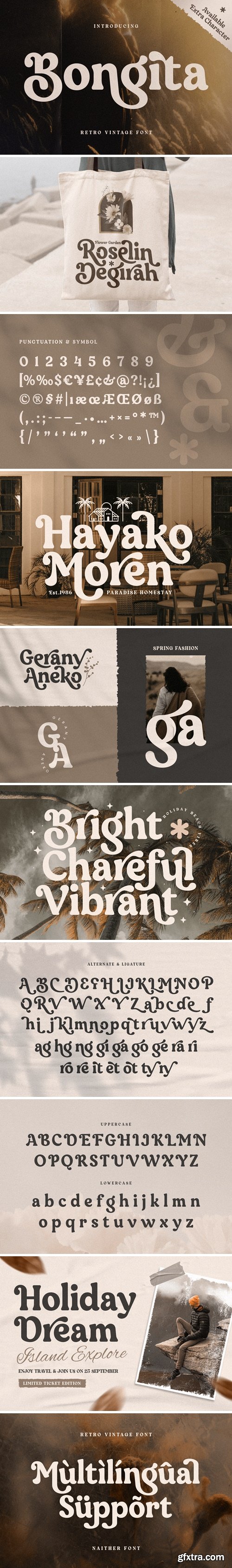 Bongita - Retro Vintage Font