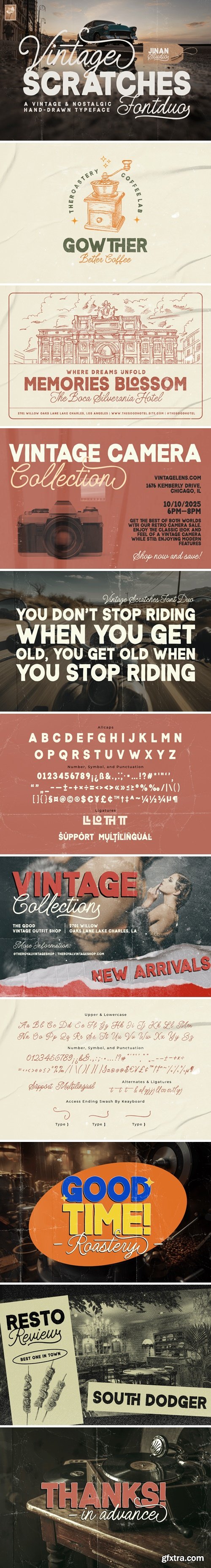 CM - Vintage Scratches Font Duo 196278797