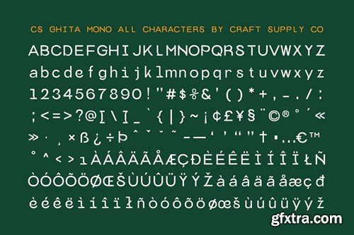 Ghita Mono – Monospaced Font X82X2GB