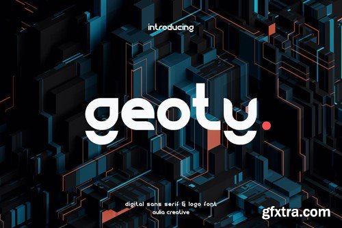 Geoty - Modern Display Digital Logo Typeface QKZY4EK