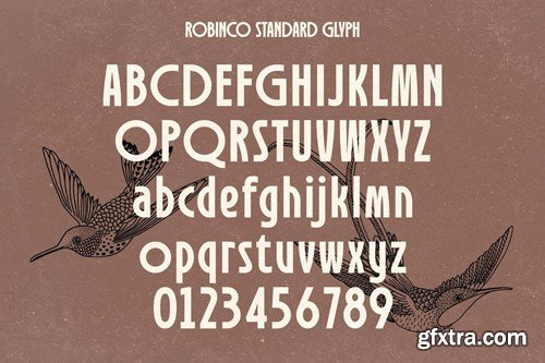 Robinco - Modern Ligature Art Deco Font ZZZXMS4