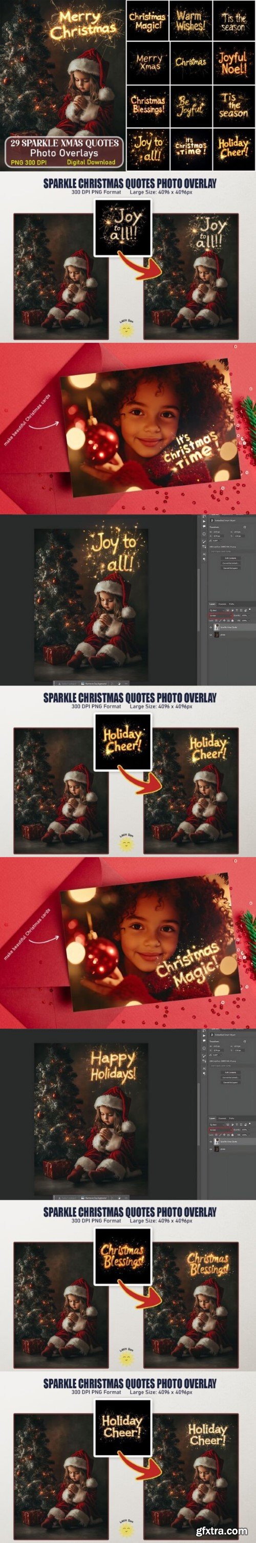 31 Sparkle Xmas Quotes Photo Overlays