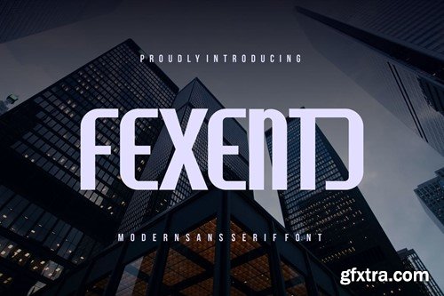 Fexentd Display Typeface 9Q68SE3