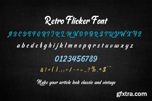 Retro Flicker Font TH6M24B