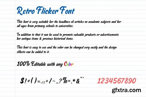 Retro Flicker Font TH6M24B