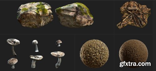 Quixel Mountain Slope 3D Asset Collection