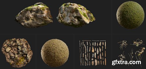 Quixel Mountain Slope 3D Asset Collection