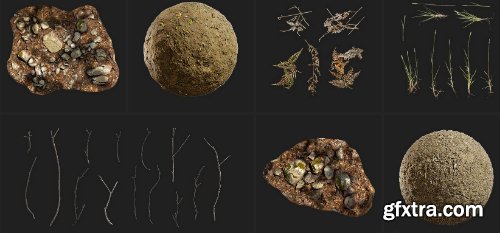 Quixel Mountain Slope 3D Asset Collection