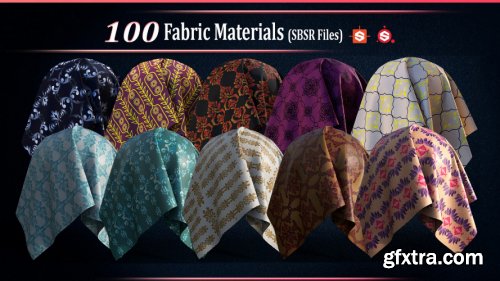 100 Fabric Materials-SBSAR-Vol01