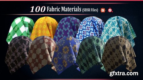 100 Fabric Materials-SBSAR-Vol01