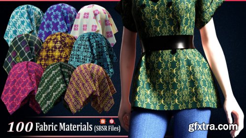 100 Fabric Materials-SBSAR-Vol01