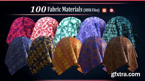 100 Fabric Materials-SBSAR-Vol01