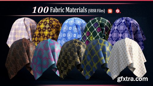 100 Fabric Materials-SBSAR-Vol01