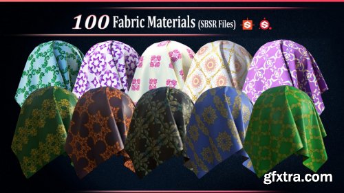 100 Fabric Materials-SBSAR-Vol01