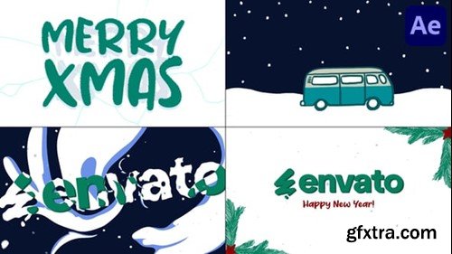 Videohive Hand Drawn Xmas Logo for After Effects 55106855