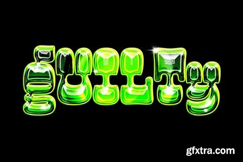 Holographic Liquid Text Effect 9UYXZ3X