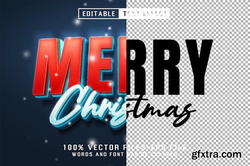 merry Christmas 3 Text - Editable Text Effect C6UW6NQ