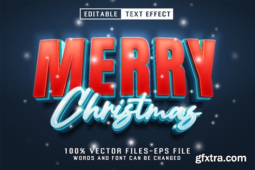 merry Christmas 3 Text - Editable Text Effect C6UW6NQ