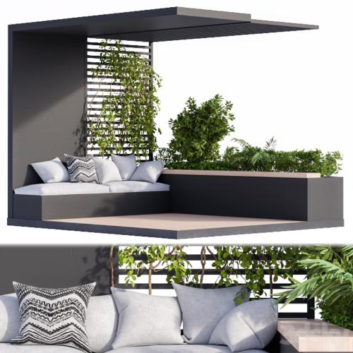 Roof Garden and Balcony Furniture Black Set