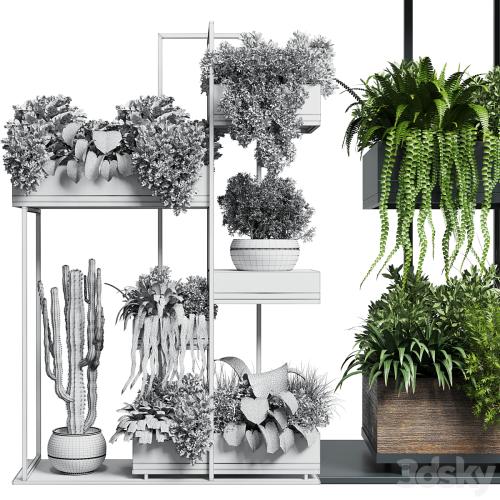 Collection Outdoor Indoor plant stand-metal and wooden vase 13