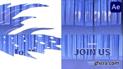 Videohive Winter Forest Logo Opener for After Effects 55154905