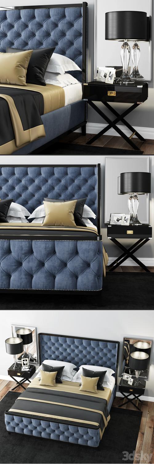 Bed LuXeo USA Kensington Queen Tufted