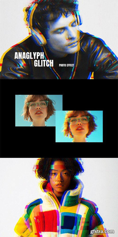 Anaglyph Glitch Effect for Photoshop