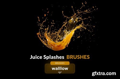 Juice splashes photoshop brushes, splash effects ECAW7NS