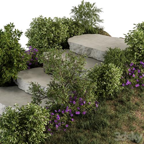 Landscape Furniture Rock stairs with Garden - Architect Element 56