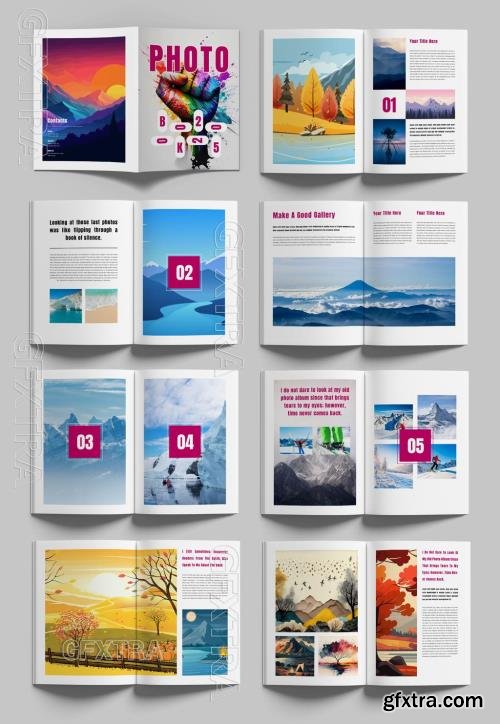 Photo Book Magazine Template 791322096