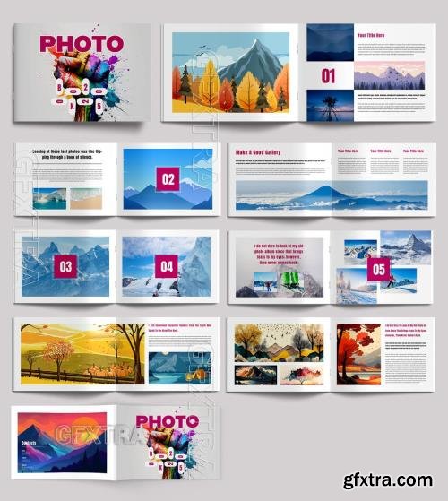 Photo Book Magazine Template Landscape 791322039