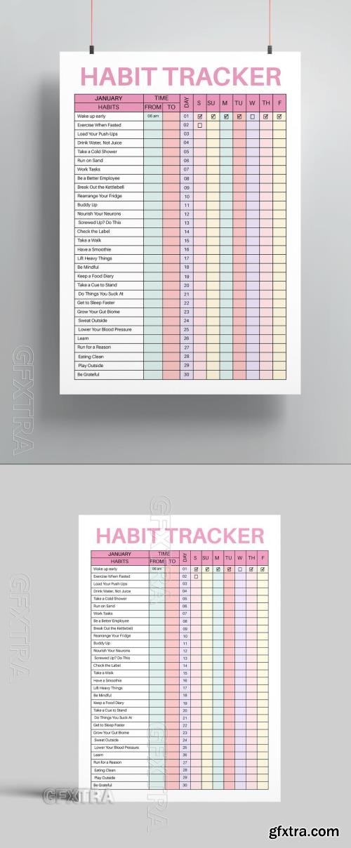 Habit Tracker Template 791321880