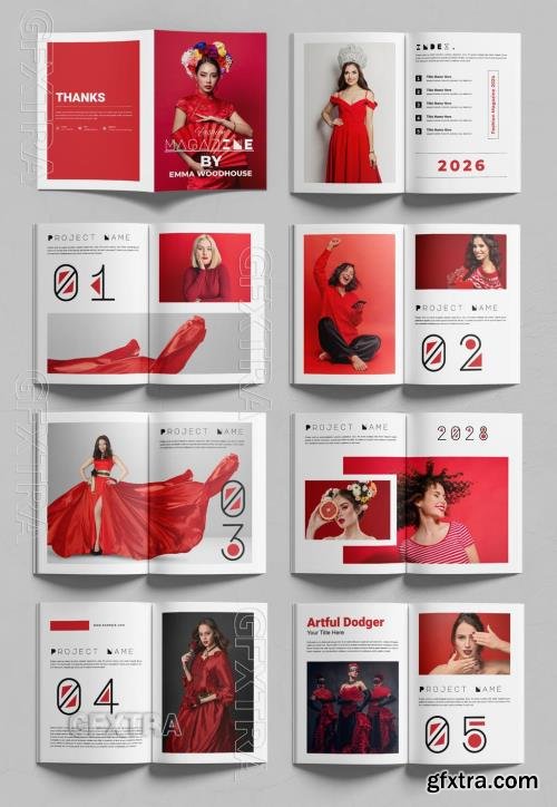 Fashion Magazine Design Template 791321740