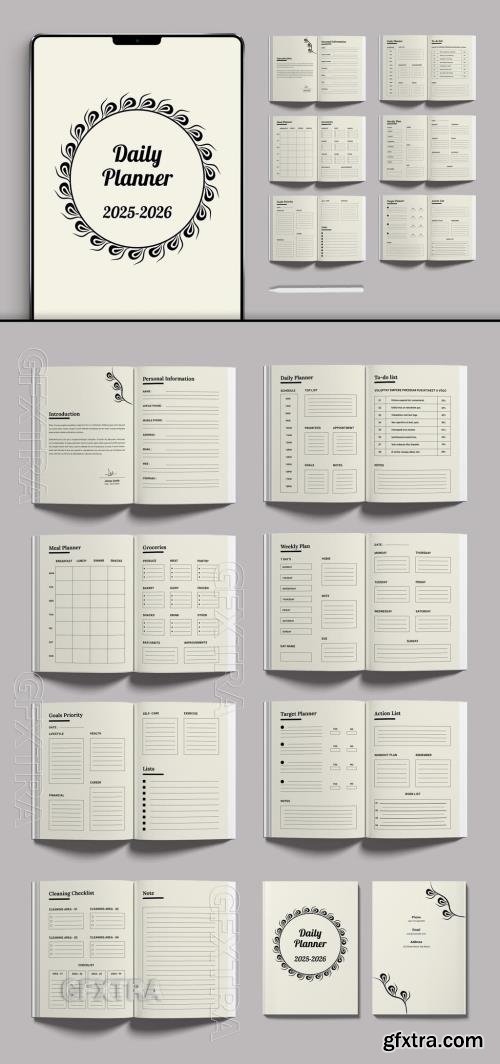 Daily Planner Layout Design Template 788256292