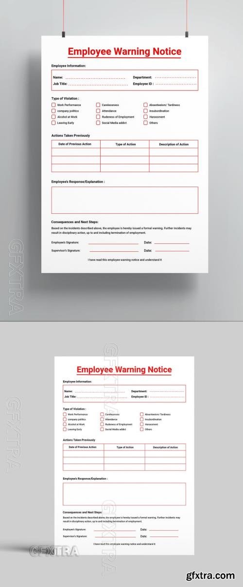 Employee Warning Notice 788251221