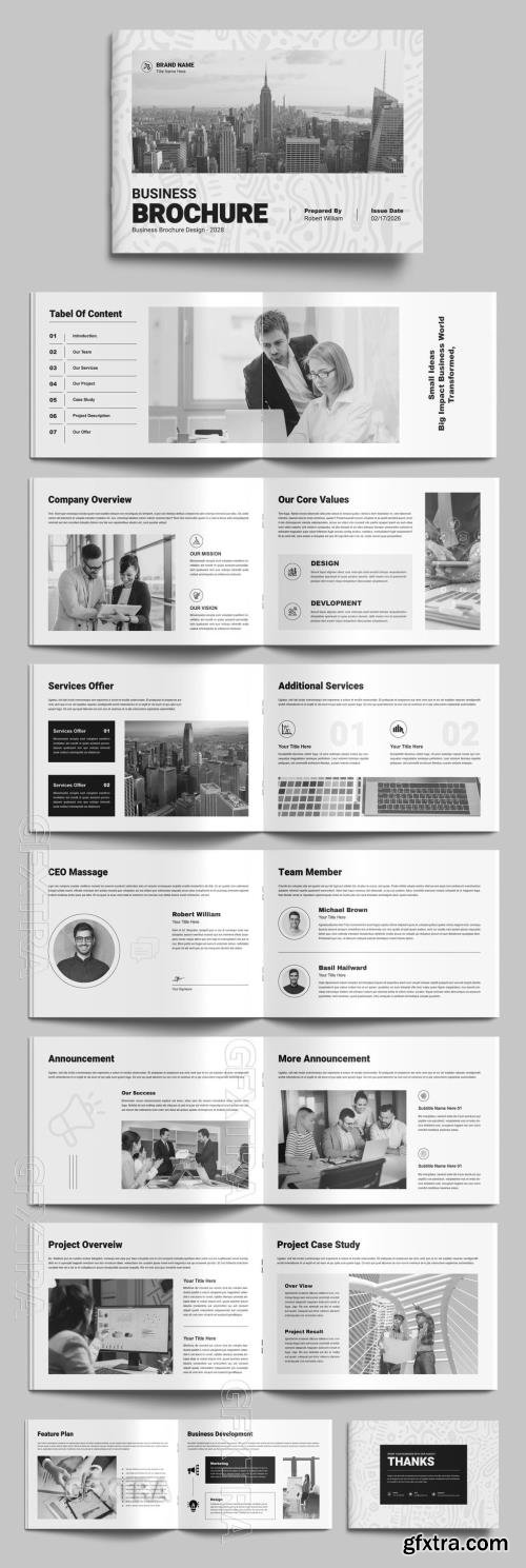 Business Brochure Design Template Landscape 788250122