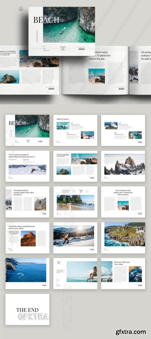 Beach Landscape Brochure Template 718935493