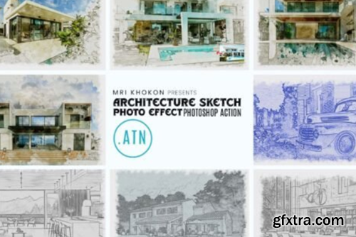 Architecture Sketch Photoshop Action