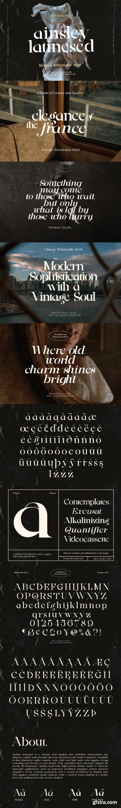 Ainsley Latinesed Font