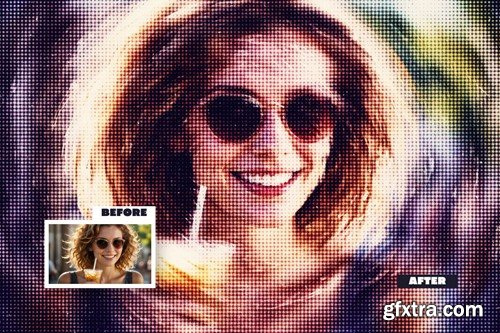 Halftone Spin Photo Effect 2PEC45Y