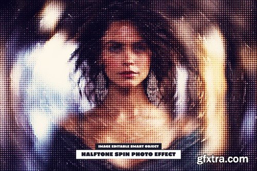 Halftone Spin Photo Effect 2PEC45Y