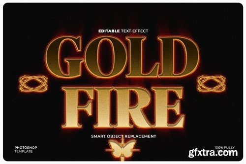 Gold Fire Text & Logo Effect T3N36NM