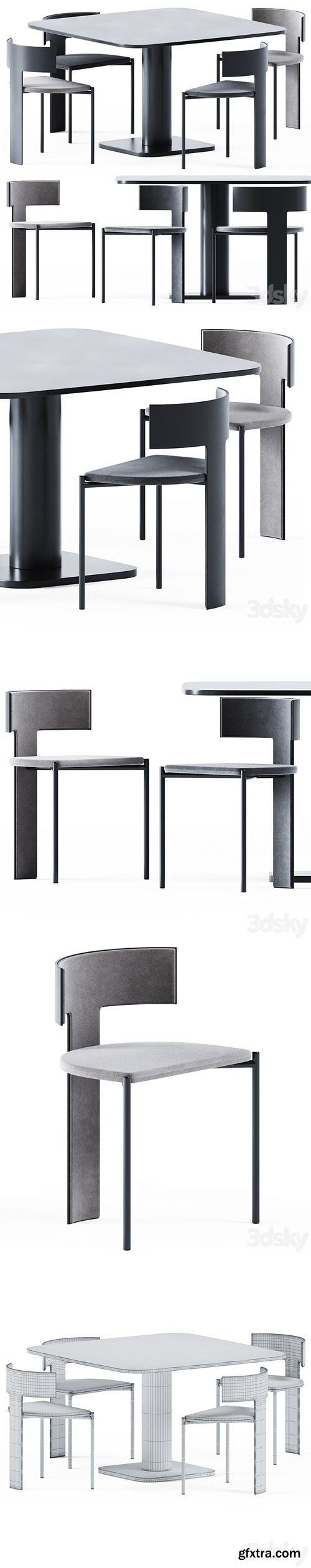 Matera Tavolo Table &amp; Chair Zefir by Baxter