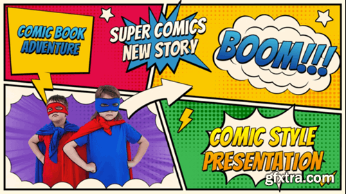 Videohive Comics Style Multiscreen Opener 55166876