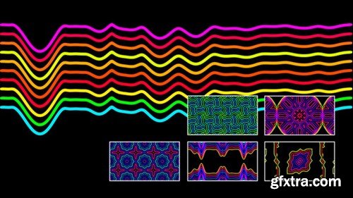 Videohive Audio Reactive Visualizer - Vibrant Kaleidoscopic Psychedelic Music Visuals 55155620