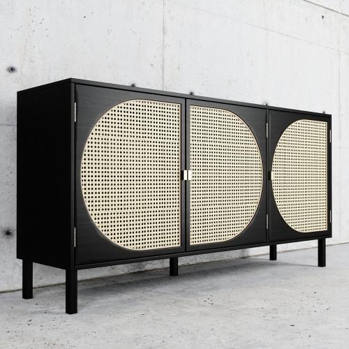 HKLiving - Webbing Dressoir Cabinet Black